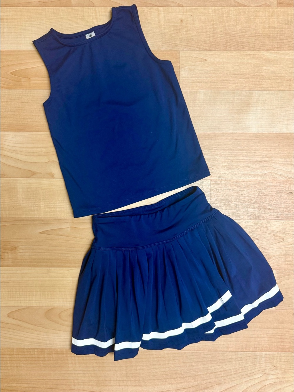 Yogalicious Girls Navy Athletic Tank & Skort Set Size 7-8